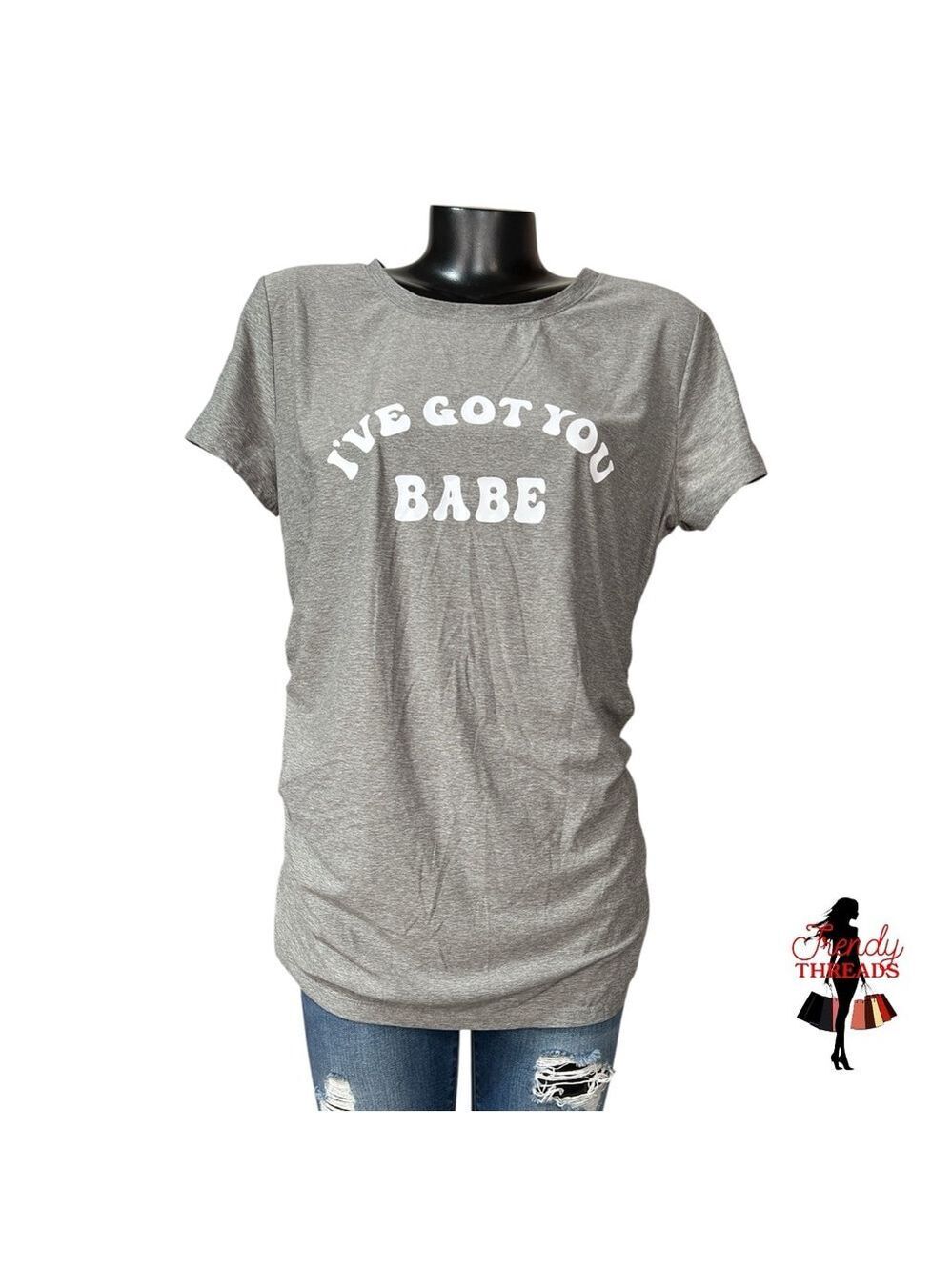 Time and Tru Maternity Tee Shirt Large 12-14 Short Sleeve Top I’ve Got You Babe